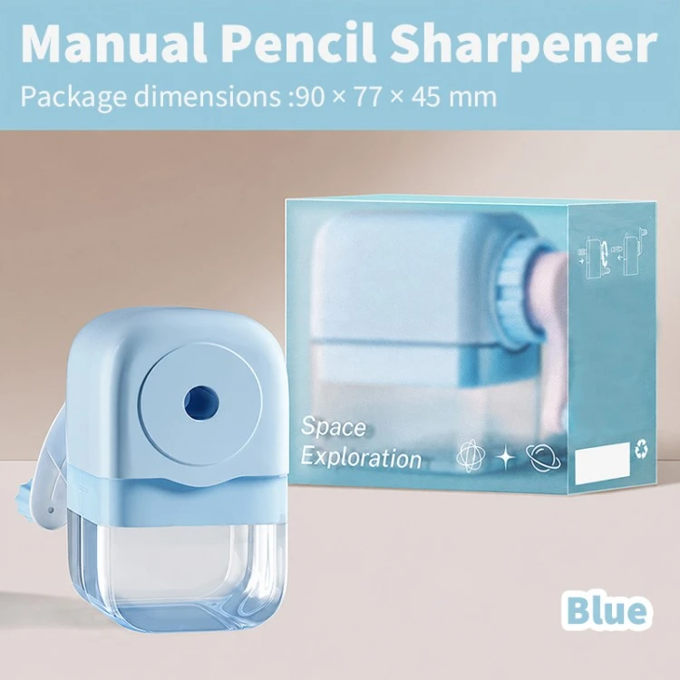 Cute Mini Plastic Hand Crank Pencil Sharpener